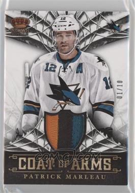 2013-14 Panini Crown Royale - Coat of Arms Materials - Patch #CA-PM - Patrick Marleau /10