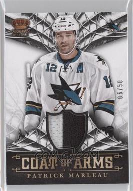 2013-14 Panini Crown Royale - Coat of Arms Materials - Prime #CA-PM - Patrick Marleau /50