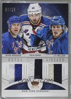 Mark Messier, Rick Nash, J.T. Miller [Noted] #/25