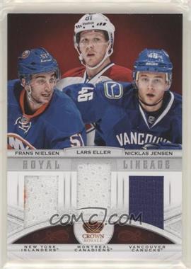 2013-14 Panini Crown Royale - Royal Lineage Materials #RL-DEN - Frans Nielsen, Lars Eller, Nicklas Jensen