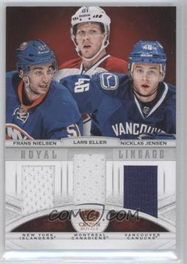 2013-14 Panini Crown Royale - Royal Lineage Materials #RL-DEN - Frans Nielsen, Lars Eller, Nicklas Jensen