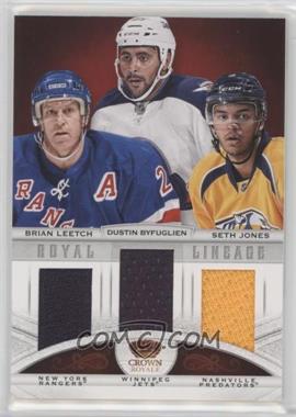 2013-14 Panini Crown Royale - Royal Lineage Materials #RL-US1 - Brian Leetch, Dustin Byfuglien, Seth Jones