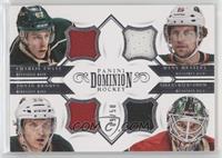 Charlie Coyle, Dany Heatley, Jonas Brodin, Niklas Backstrom #/50