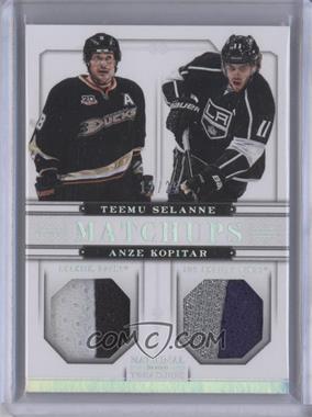 2013-14 Panini National Treasures - Matchups Jerseys - Prime #M-SK - Teemu Selanne, Anze Kopitar /25