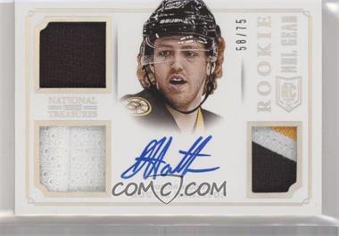 2013-14 Panini National Treasures - Rookie NHL Gear Autographs #RG-DH - Dougie Hamilton /75