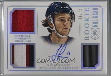 2013-14 Panini National Treasures - Rookie NHL Gear Autographs #RG-JH - Jonathan Huberdeau /75 [Noted]