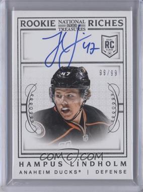 2013-14 Panini National Treasures - Rookie Riches #RR-HLI - Hampus Lindholm /99