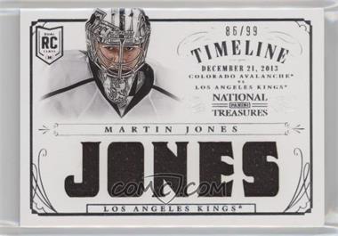 2013-14 Panini National Treasures - Rookie Timeline #RT-MJO - Martin Jones /99