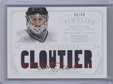 2013-14 Panini National Treasures - Timeline Jersey - Prime #T-DAC - Dan Cloutier /50