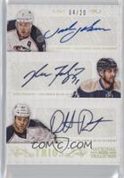 Jack Johnson, Nick Foligno, Dalton Prout #/20