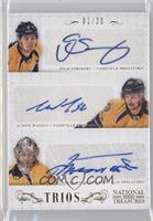 Austin Watson, Filip Forsberg, Marek Mazanec #/20