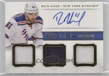 2013-14 Panini National Treasures - Triple Memorabilia Autographs #TM-RN - Rick Nash