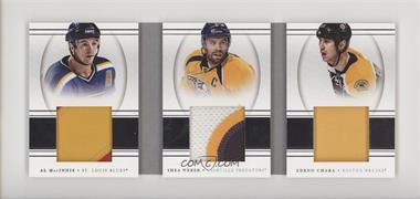 2013-14 Panini National Treasures - Triplet Booklet - Patch #TR-MWC - Al MacInnis, Shea Weber, Zdeno Chara /25