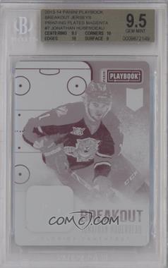 2013-14 Panini Playbook - Breakout Materials - Printing Plate Magenta #B-JH - Jonathan Huberdeau /1 [BGS 9.5 GEM MINT]