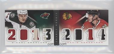 2013-14 Panini Playbook - Double Rookie Classbook - Prime #DR-GN - Mikael Granlund, Joakim Nordstrom /50 [EX to NM]