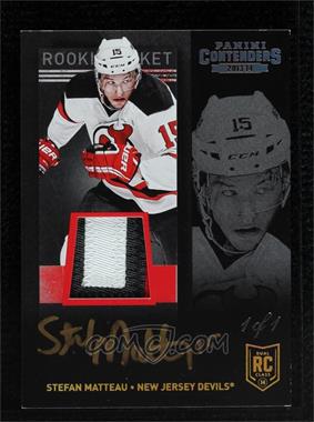 2013-14 Panini Playoff Contenders - [Base] - Gold Patch Signatures #192 - Rookie Ticket - Stefan Matteau /1