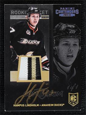 2013-14 Panini Playoff Contenders - [Base] - Gold Patch Signatures #234 - Rookie Ticket - Hampus Lindholm /1
