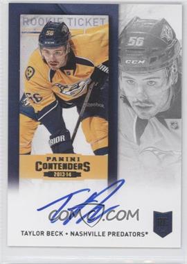 2013-14 Panini Playoff Contenders - [Base] #155 - Rookie Ticket - Taylor Beck