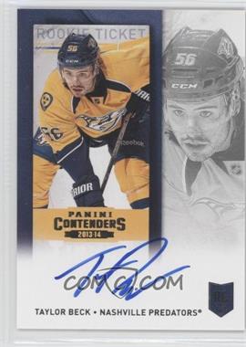 2013-14 Panini Playoff Contenders - [Base] #155 - Rookie Ticket - Taylor Beck