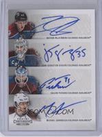 Calvin Pickard, Jean-Sebastien Giguere, Michael Sgarbossa, Nathan MacKinnon