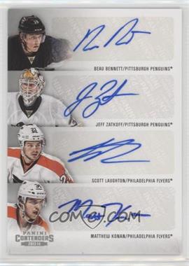 2013-14 Panini Playoff Contenders - Contenders Fours #C4-RK4 - Beau Bennett, Jeff Zatkoff, Matthew Konan, Scott Laughton