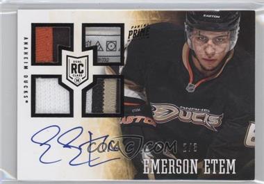 2013-14 Panini Prime - [Base] - Black #113 - Rookie Patch Autograph - Emerson Etem /3