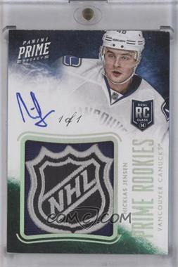 2013-14 Panini Prime - [Base] - NHL Logo Patch #122 - Rookie Patch Autograph - Nicklas Jensen /1