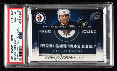 2013-14 Panini Prime - Prime Authentics #PA-BW - Blake Wheeler /1 [PSA 8 NM‑MT]