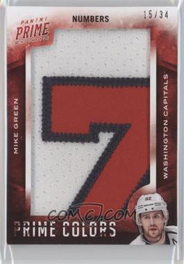 2013-14 Panini Prime - Prime Colors - Numbers #PC-GRN - Mike Green /34