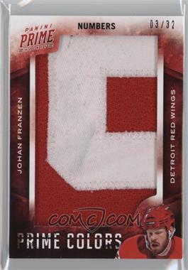 2013-14 Panini Prime - Prime Colors - Numbers #PC-JFR - Johan Franzen /32