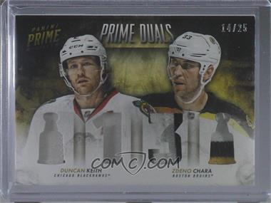 2013-14 Panini Prime - Prime Duals - Patch #D-KC - Duncan Keith, Zdeno Chara /25