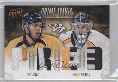 2013-14 Panini Prime - Prime Duals - Prime #D-JM - Marek Mazanec, Seth Jones /50