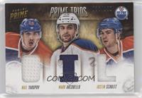 Nail Yakupov, Mark Arcobello, Justin Schultz #/100