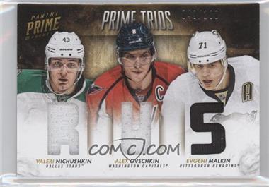 2013-14 Panini Prime - Prime Trios #T-RUS - Alex Ovechkin, Evgeni Malkin, Valeri Nichushkin /100