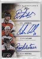 Eric Lindros, John LeClair, Ron Hextall #/25