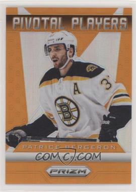 2013-14 Panini Prizm - Pivotal Players - Orange Prizm #PP-2 - Patrice Bergeron /50