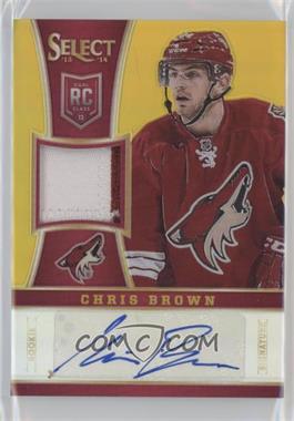 2013-14 Panini Select - [Base] - Rookie Jersey Autographs Gold Prizm Patches #249 - Chris Brown /10