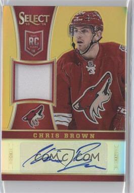 2013-14 Panini Select - [Base] - Rookie Jersey Autographs Gold Prizm Patches #249 - Chris Brown /10