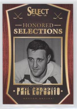 2013-14 Panini Select - Honored Selections - Black Friday Red Prizm #HS-1 - Phil Esposito /35
