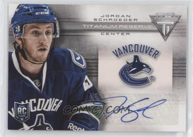 2013-14 Panini Titanium - Reserve Signatures #TR-JSO - Jordan Schroeder