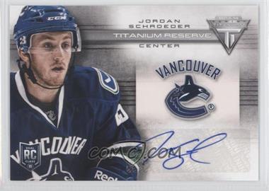 2013-14 Panini Titanium - Reserve Signatures #TR-JSO - Jordan Schroeder