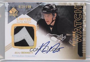 2013-14 SP Authentic - [Base] - Limited Auto Patch #288 - Future Watch - Beau Bennett /100