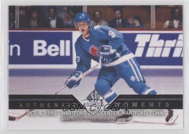 2013-14 SP Authentic - [Base] #186 - Authentic Moments - Mats Sundin