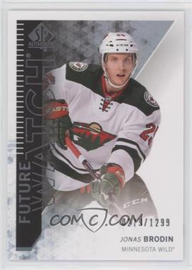 2013-14 SP Authentic - [Base] #254 - Future Watch - Jonas Brodin /1299 [EX to NM]