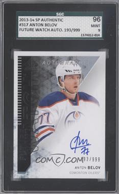 2013-14 SP Authentic - [Base] #317 - Future Watch - Anton Belov /999 [SGC 9 MINT]