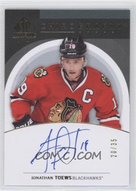 2013-14 SP Authentic - Chirography #C-JT - Jonathan Toews /35