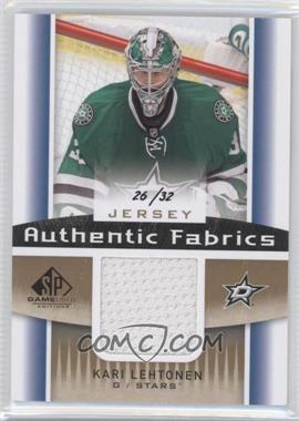 2013-14 SP Game Used Edition - Authentic Fabrics - Gold Jerseys #AF-KL - Kari Lehtonen /32