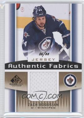 2013-14 SP Game Used Edition - Authentic Fabrics - Gold Jerseys #AF-ZB - Zach Bogosian /44