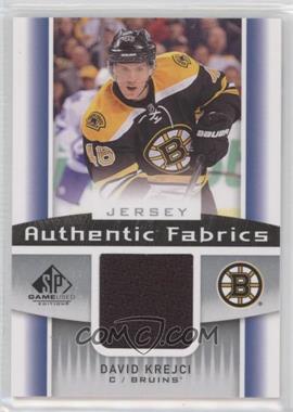 2013-14 SP Game Used Edition - Authentic Fabrics - Jerseys #AF-DK - David Krejci