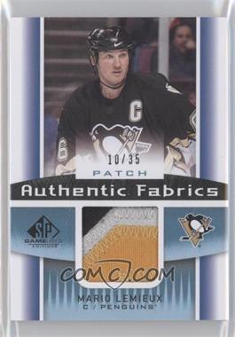 2013-14 SP Game Used Edition - Authentic Fabrics - Patch #AF-ML - Mario Lemieux /35